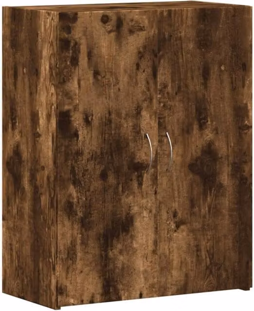 Berkfield Home Smoked Oak File Cabinet in Brown, W/D/H: 60 x 32 x 77.5 cm