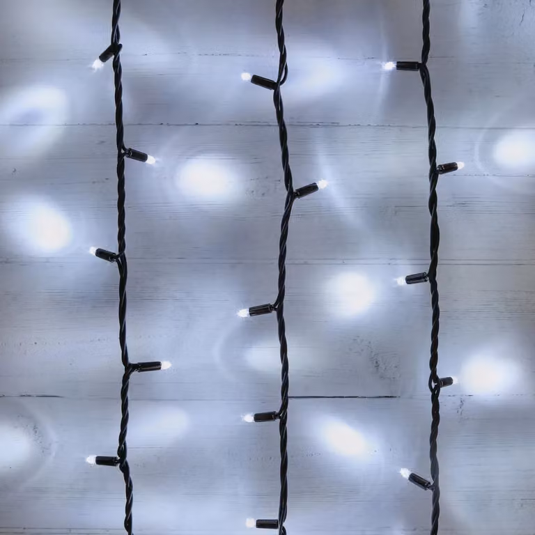 Plus Connect 45m Connectable LED Fairy Lights with 450 White Bulbs and Black Cable