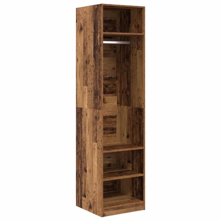 Berkfield Home Wardrobe with Internal Shelves and Storage, Brown, W/D/H: 50 x 50 x 200 cm