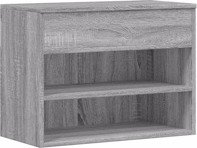 Berkfield Home Grey Sonoma Shoe Bench W/D/H: 60 x 30 x 45 cm