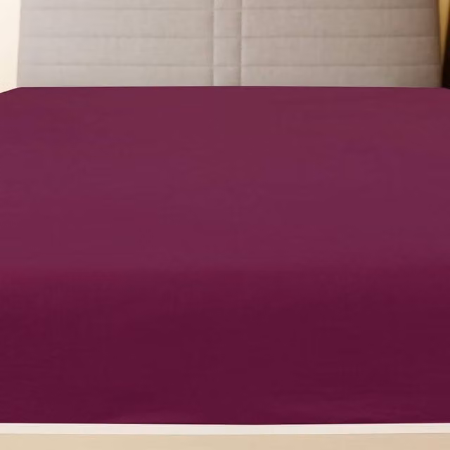 Berkfield Home 2-Piece Cotton Jersey Fitted Sheets Set in Burgundy, W: 140 cm, L: 200 cm