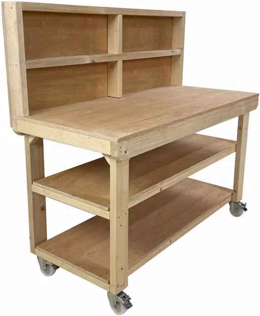 Arbor Garden Solutions Eucalyptus Hardwood Top Wooden Workbench in Multi-colour, Width: 210 cm
