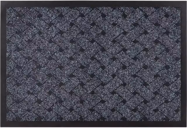 RugsX Vectra Non-Slip Grey Polypropylene Doormat, W/D: 40 x 60 cm