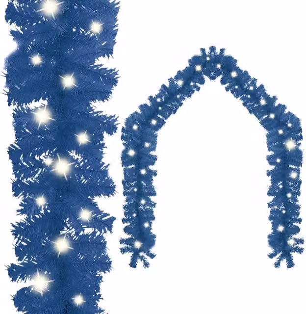 Berkfield Home Christmas Garland with Blue LED Lights, 20 m