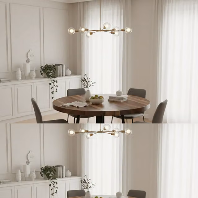 TRL handmade furniture Modern Round Walnut Dining Table in Brown, Diameter: 110 cm