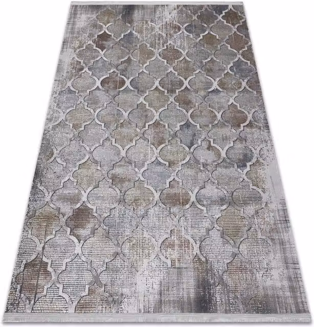 RugsX Luce Moroccan Grey Modern Rug W: 134 cm, D: 190 cm