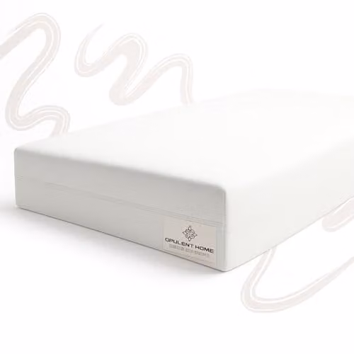 Opulent Home White Cot Bed Mattress for Babies, W/D/H: 120 x 60 x 10 cm, with Waterproof and Removable Cover