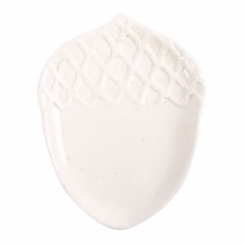 KDMD White Ceramic Autumn Acorn Dish