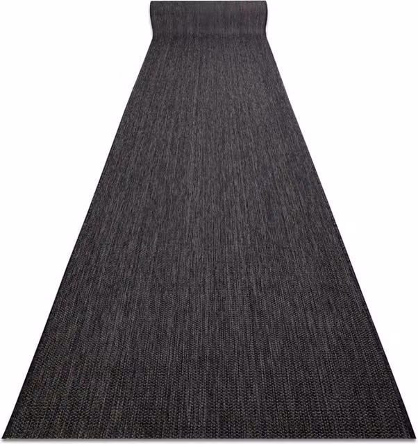 RugsX Sisal Sion Runner in Black, W/D/H: 70 x 170 cm