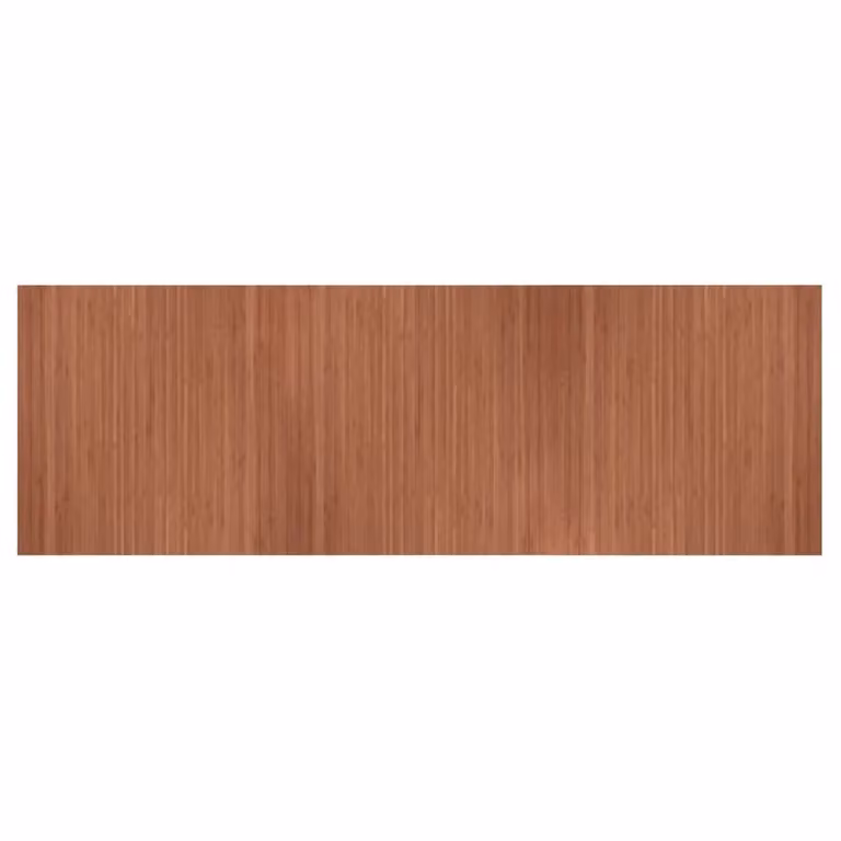 Berkfield Home Rectangular Bamboo Rug in Brown, W: 100 cm, L: 300 cm