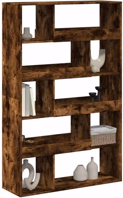 Berkfield Home Smoked Oak Room Divider in Brown, W/D/H: 100 x 33 x 156.5 cm