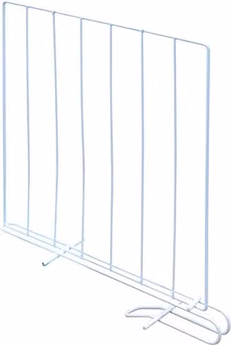 St Helens Home & Garden Metal Cupboard and Wardrobe Shelf Divider in White