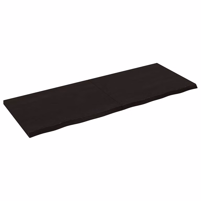 Berkfield Home Wall Mounted Rustic Oak Shelf, Dark Grey, W: 160 cm, D: 60 cm, H: 2-4 cm