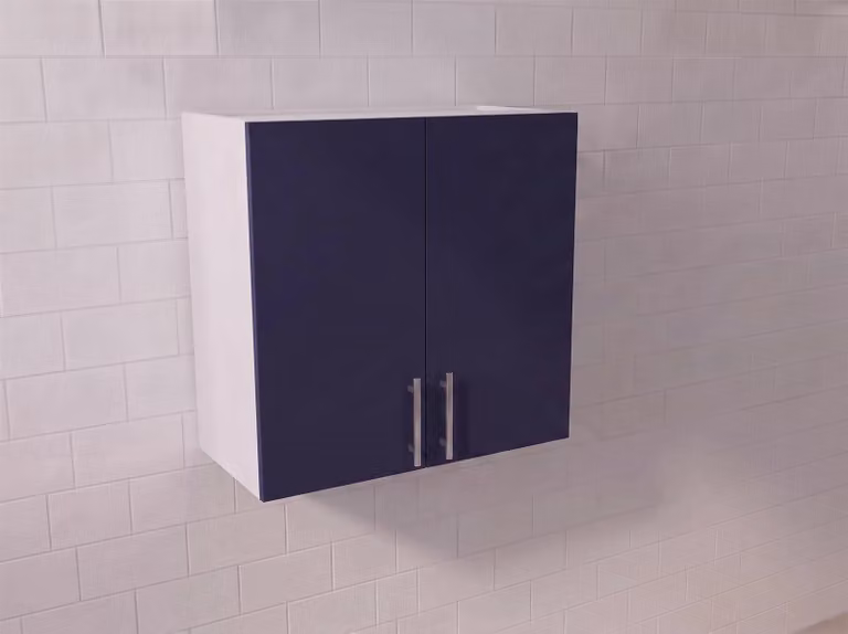 Cheap Furniture Warehouse Indigo Matt Blue Kitchen Wall Unit Cabinet Carcass W/H: 70 x 72 cm