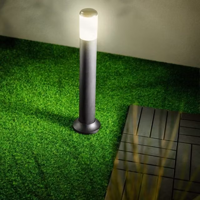 CGC Humera Large Modern Outdoor Post Light in Black