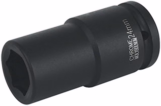 Loops 24mm Forged Deep Impact Socket with 3/4 Inch Square Drive in Black Chromoly Steel