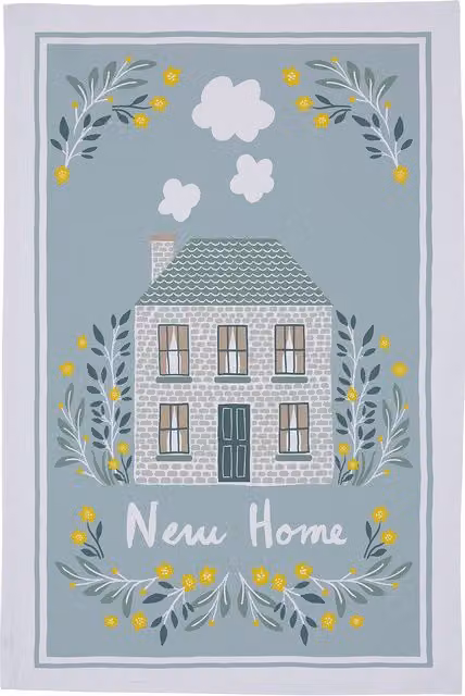 Ulster Weavers New Home Floral Print 100% Cotton Tea Towel in Multicolour