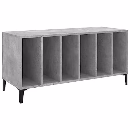 vidaXL Industrial Record Cabinet in Grey and Black, W/D/H: 100 x 38 x 48 cm