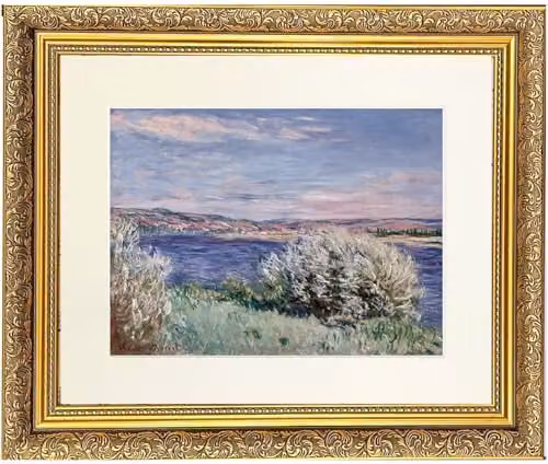 Frames by Post Coastal 2 Mounted and Framed Landscape Photograph in Gold Dahlia Frame, W: 91 cm, H: 71 cm