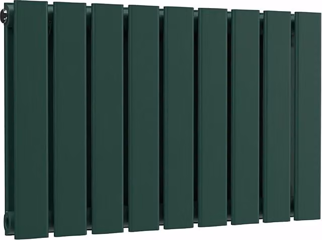 Lux Heat Flat Horizontal Double Steel Radiator in Green, W: 63 cm, H: 40 cm