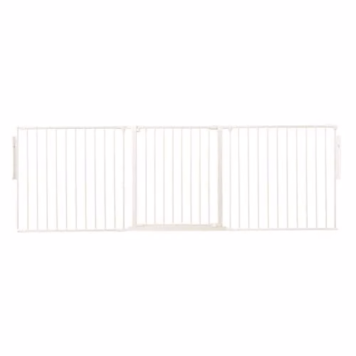 Safetots Premium Multi Panel Room Divider in White, Extendable and Configurable with Swing Door, Height: 70 cm, Width: 226 cm