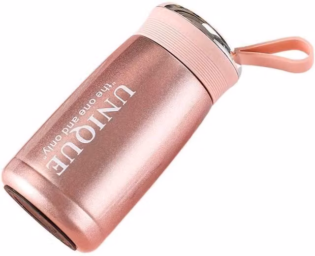 FLAVORA Pink Mini Vacuum Insulated Stainless Steel Flask with Screw Cap