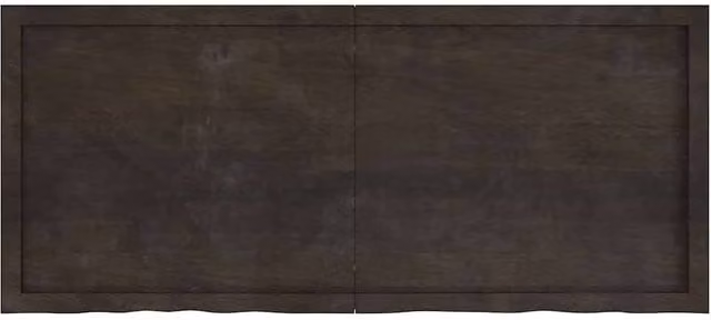 Berkfield Home Wall Mounted Oak Shelf in Dark Brown and Grey, W: 140 cm, D: 60 cm, H: 60 cm