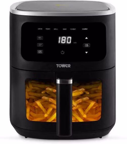 Tower Vortx 8L Vision Hot Air Air Fryer in Black