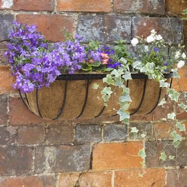 Marco Paul Black Metal Wall Mounted Window Box Garden Planter, Width: 76.2 cm