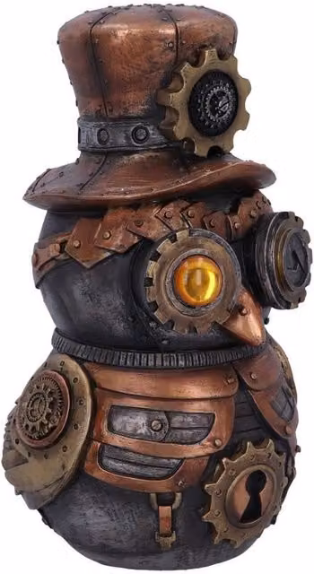 Nemesis Now Bronze Steampunk Owl with Top Hat Figurine, Height: 22.7 cm