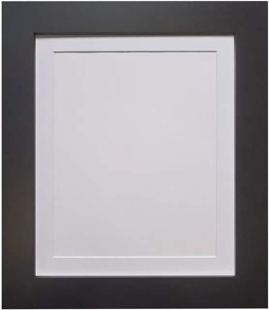 Frames & Mirrors 4U Metro Black Single Picture Frame with White Mount for A2 Images