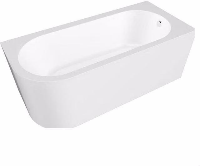 Balterley Right Hand Back to Wall Corner Acrylic Bath in White, 1600mm