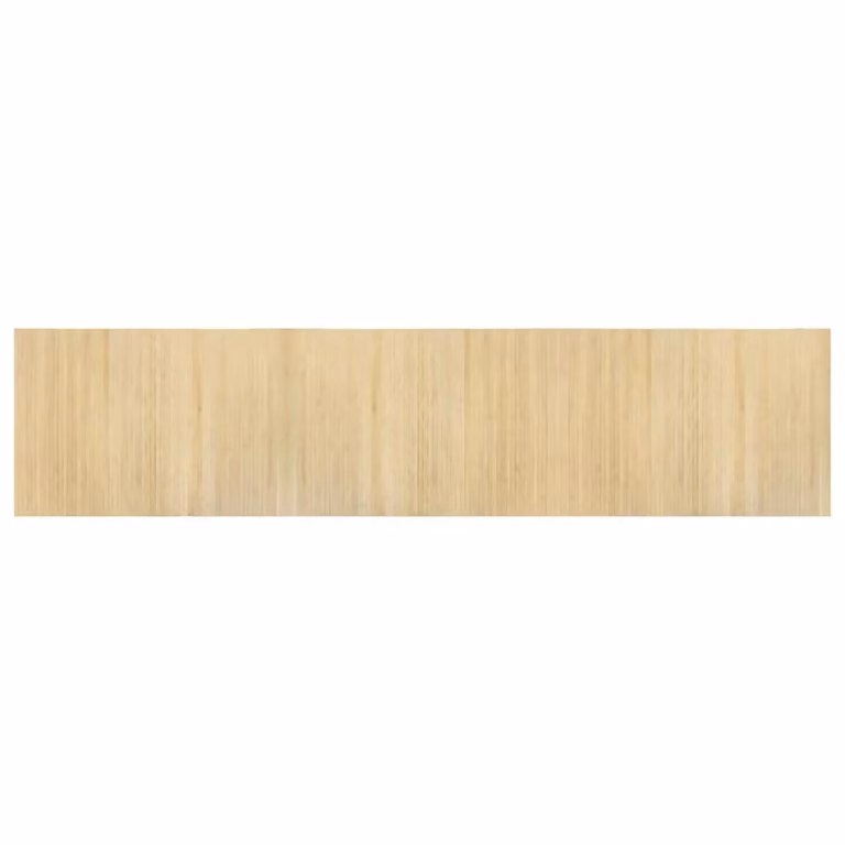 Berkfield Home Rectangular Bamboo Rug in Beige, W: 70 cm, L: 300 cm