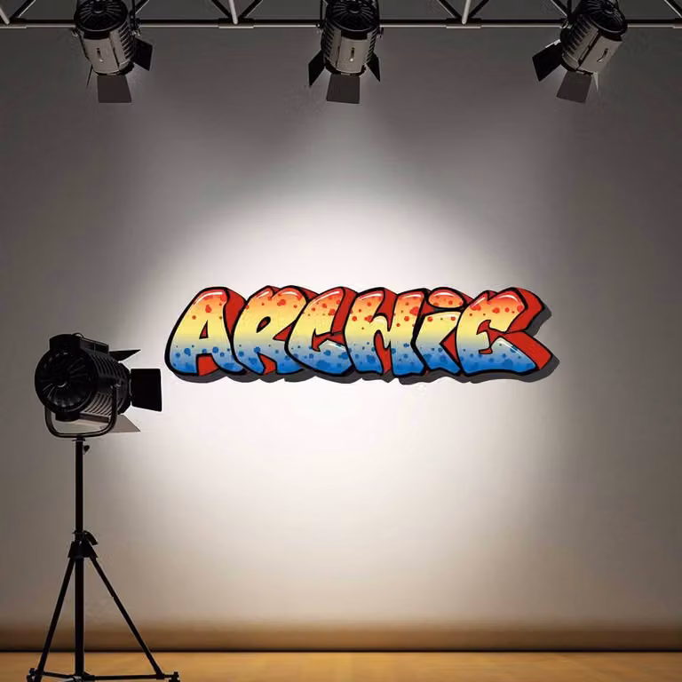 60 SECOND MAKEOVER Personalised Graffiti Name Wall Sticker Decal, Multicolour, Width: 150 cm