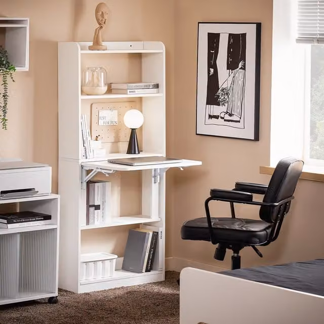 SoBuy Modern White Folding Home Office Writing Desk