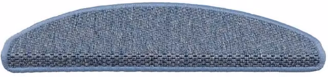 Berkfield Home Self-adhesive Sisal-Look Stair Mats, 15 Pieces, Blue, W: 65 cm, D: 21 cm, H: 4 cm