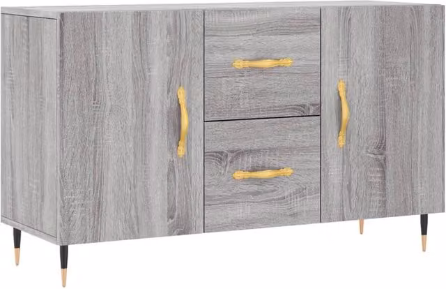 Berkfield Home Grey Sonoma Sideboard in Engineered Wood W/D/H: 100 x 36 x 60 cm