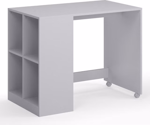 Kidsaw Modern Grey Childrens Storage Desk Unit on Wheels