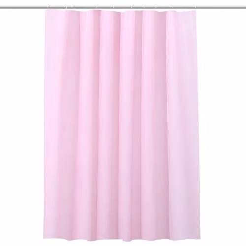 WedDecor Pink PEVA Shower Curtain, Mould and Mildew Resistant, W/D/H: 180 x 180 x 0 cm