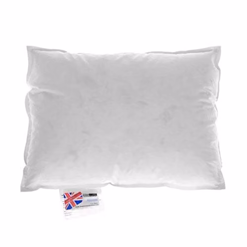 Homescapes White Goose Feather and Down Rectangular Cushion Pad with Cotton Cover, W/H: 50 x 35 cm