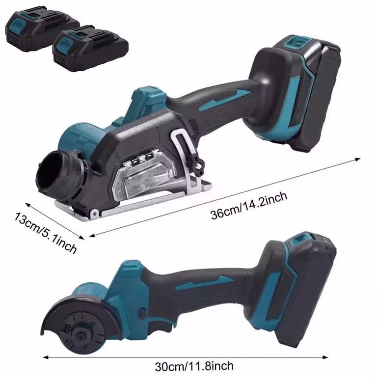 Ventryn Cordless Circular Saw, Portable Rechargeable Electric Cutter in Black