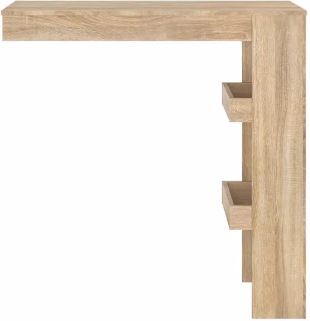 Berkfield Home Sonoma Oak Wall Bar Table in Brown, W/D/H: 102 x 45 x 103.5 cm