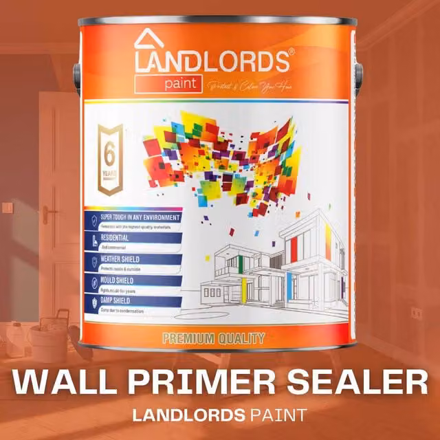 Landlords Paint Water Based Wall Primer Sealer, Transparent, 20 l
