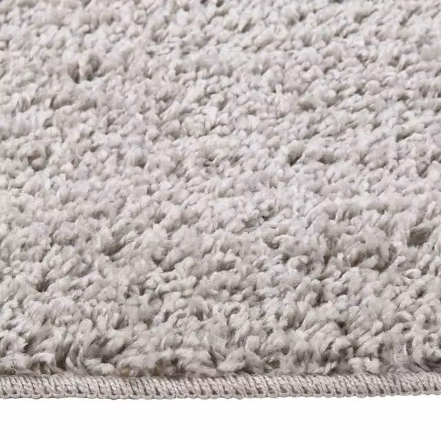 Berkfield Home Shaggy Round Rug in Grey, Diameter: 100 cm