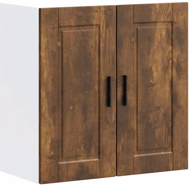 Berkfield Home Porto Smoked Oak Wall Cabinet in Brown