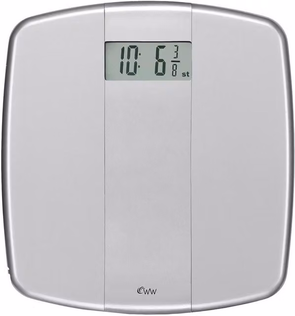 Weightwatchers Easy Read Precision Electronic Personal Digital Bathroom Scale 8926U in Silver and Yellow