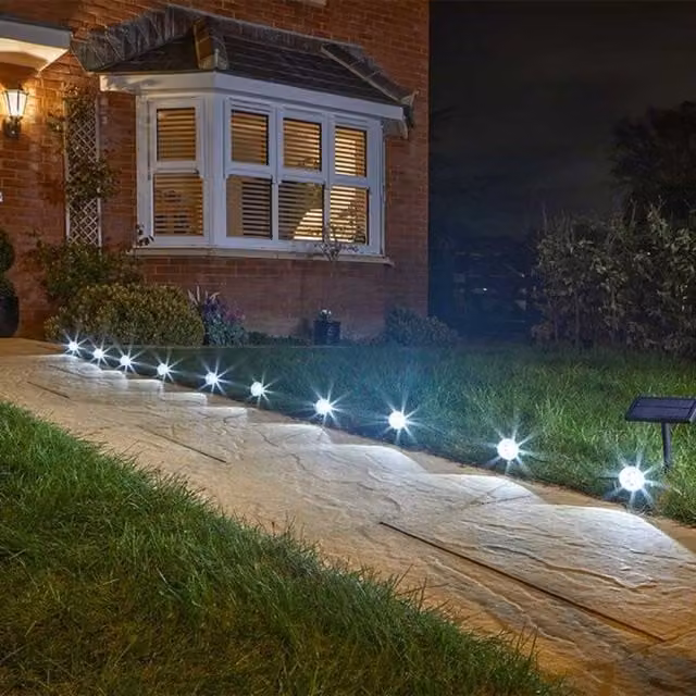 Garden Mile Adjustable Solar Garden Path Spotlights, Black