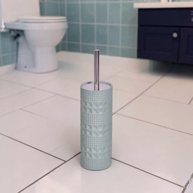 Showerdrape Maison Freestanding Polyresin Toilet Brush with Brush in Green, White or Grey