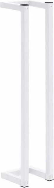 Berkfield Home Wall Mounted Metal Towel Rack, White, W/D/H: 12.5 x 12.5 x 60 cm