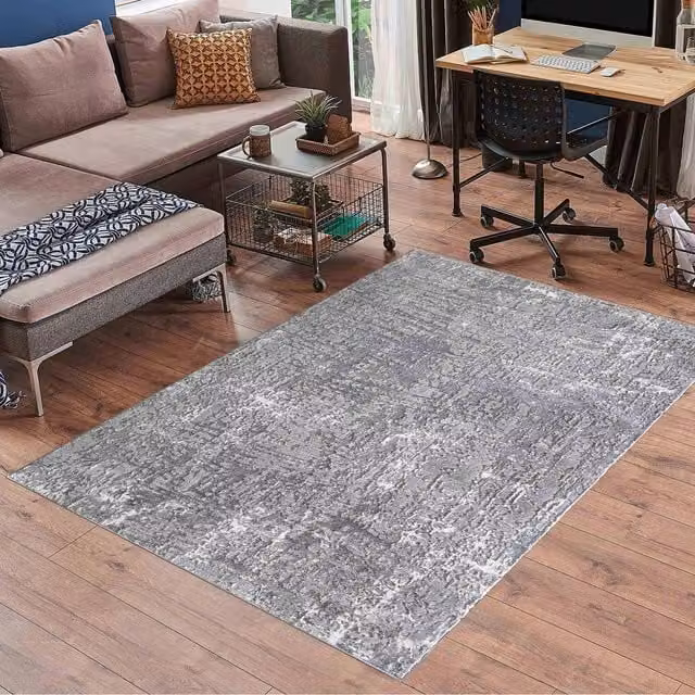 Desire Rugs Serenity Modern Abstract Grey Runner, W: 60 cm, L: 220 cm